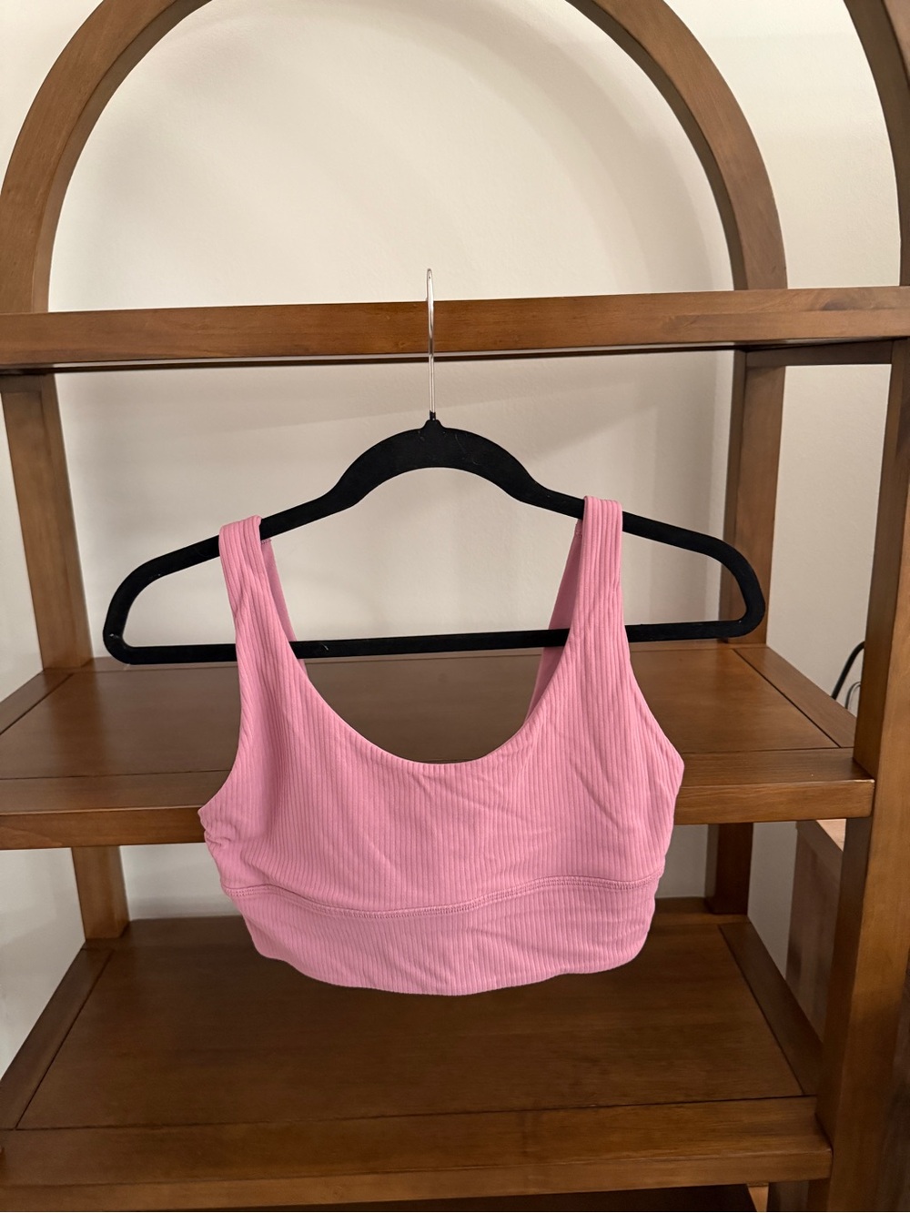 lululemon athletica Pink Ribbed Sports Bra Crop